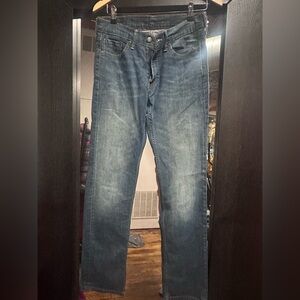 Women's Blue Straight Leg Jeans